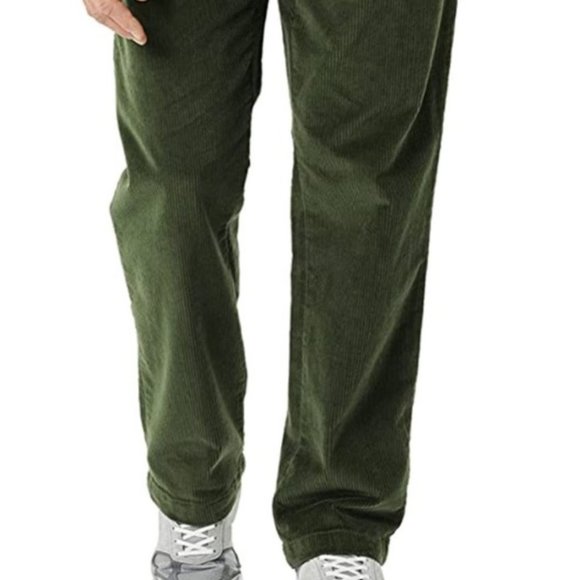35x26 | Essentials Men's Pleated | Classic-Fit Stretch Corduroy | Chino Pant - Picture 2 of 6